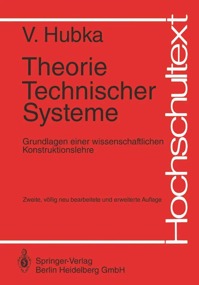 Cover: 9783540129530 | Theorie Technischer Systeme | Vladimir Hubka | Taschenbuch | xv | 1983