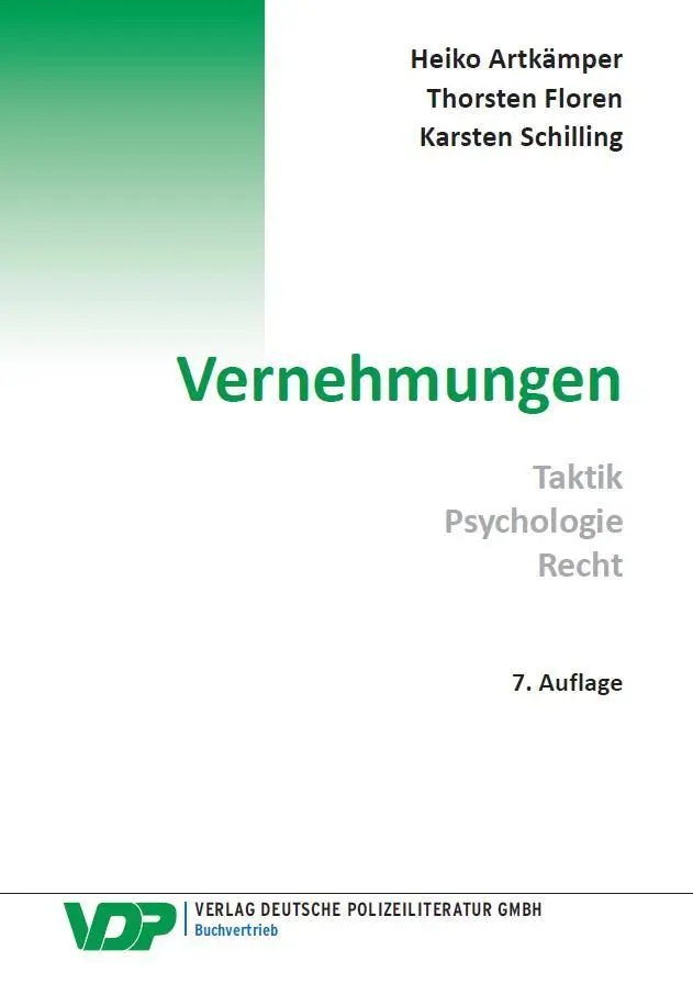Cover: 9783801109530 | Vernehmungen | Taktik - Psychologie - Recht | Heiko Artkämper (u. a.)