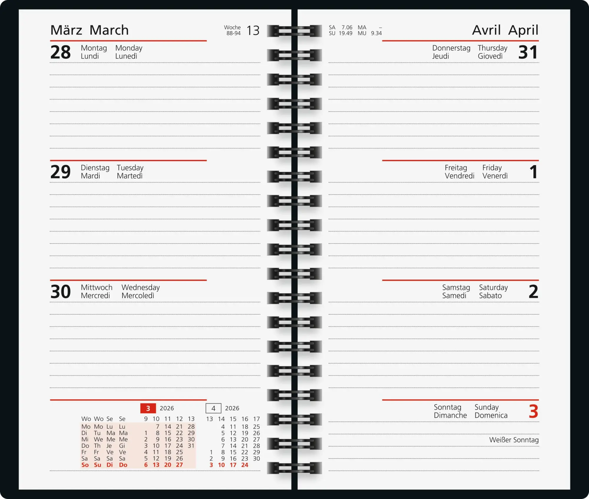 Bild: 4003273789630 | rido/idé 7016907016 Taschenkalender Mod. Taschenplaner int. 2026...