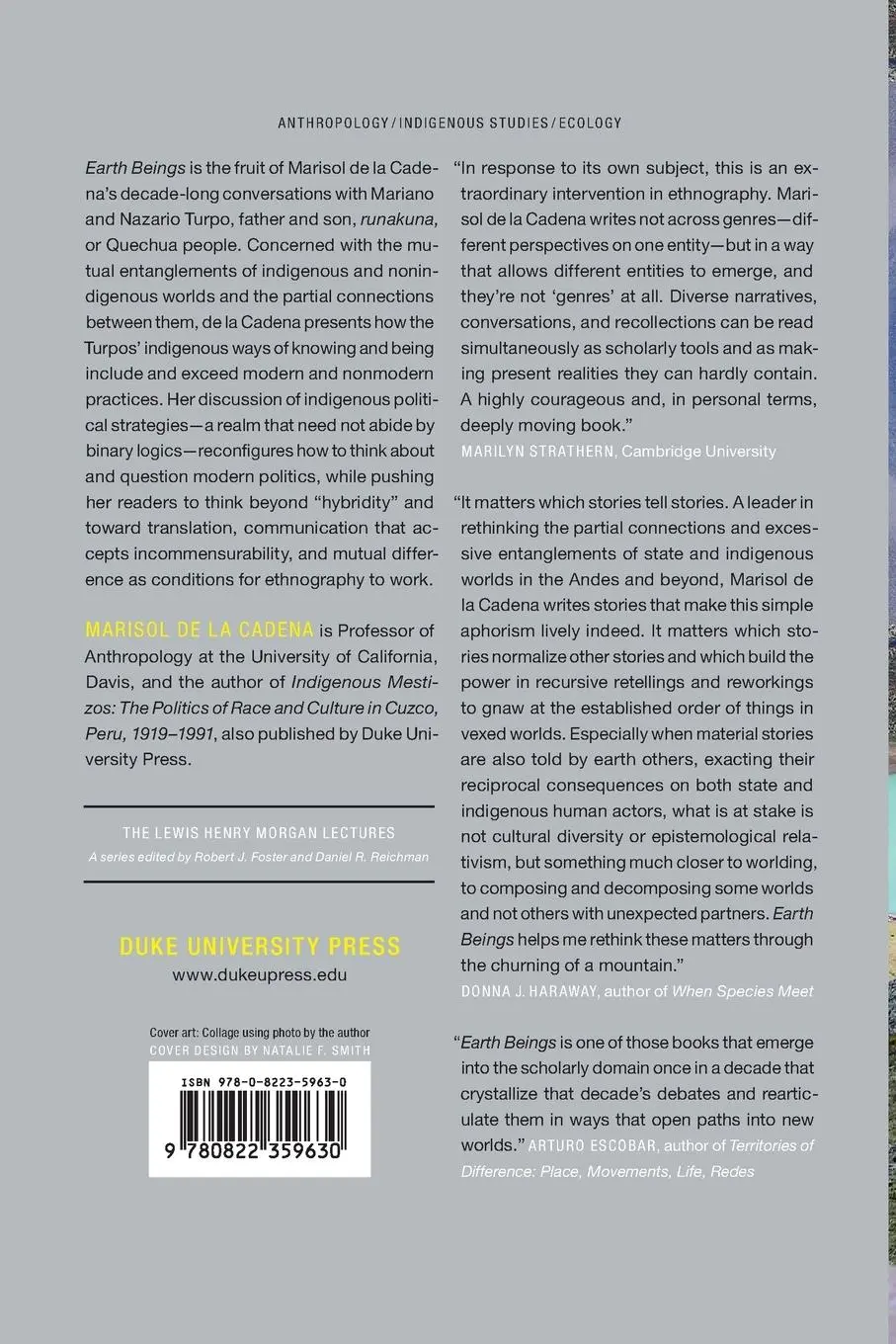 Rückseite: 9780822359630 | Earth Beings | Ecologies of Practice across Andean Worlds | Cadena