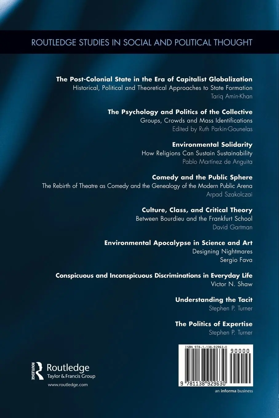 Rückseite: 9781138929630 | The Politics of Expertise | Stephen P. Turner | Taschenbuch | Englisch