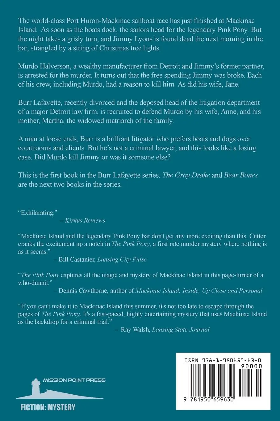 Rückseite: 9781950659630 | The Pink Pony | Murder on Mackinac Island | Charles Cutter | Buch