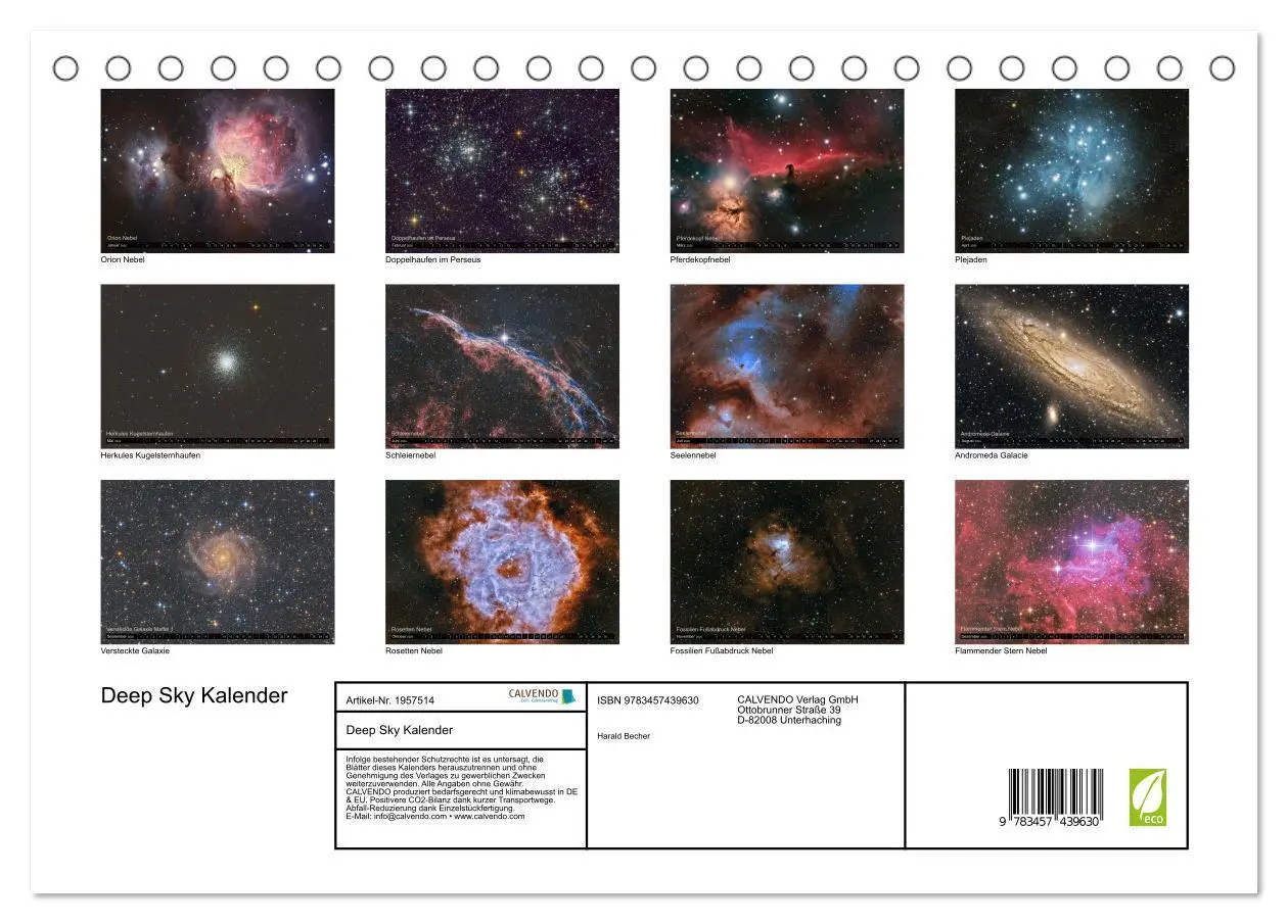 Bild: 9783457439630 | Deep Sky Kalender (Tischkalender 2026 DIN A5 quer), CALVENDO...