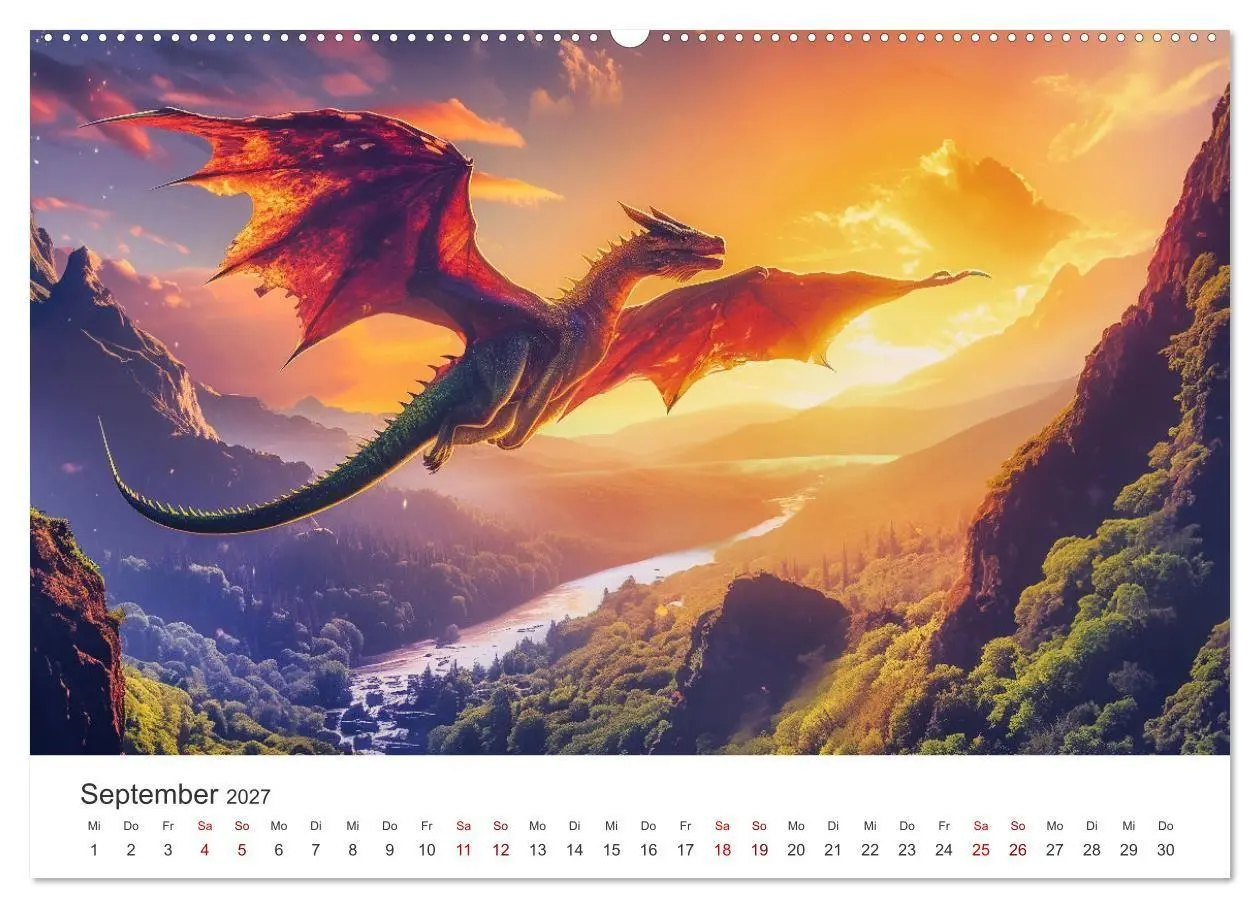 Bild: 9783569169630 | Das Jahr der Drachen (hochwertiger Premium Wandkalender 2027 DIN A2...