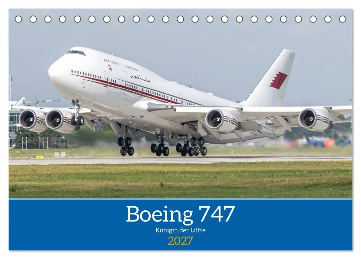 Cover: 9783569239630 | Boeing 747 Kalender (Tischkalender 2027 DIN A5 quer), CALVENDO...