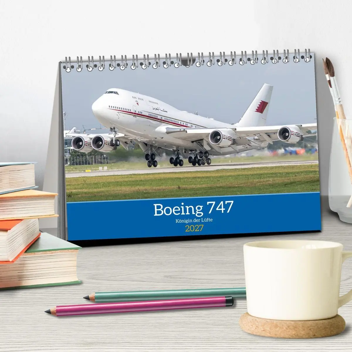 Bild: 9783569239630 | Boeing 747 Kalender (Tischkalender 2027 DIN A5 quer), CALVENDO...