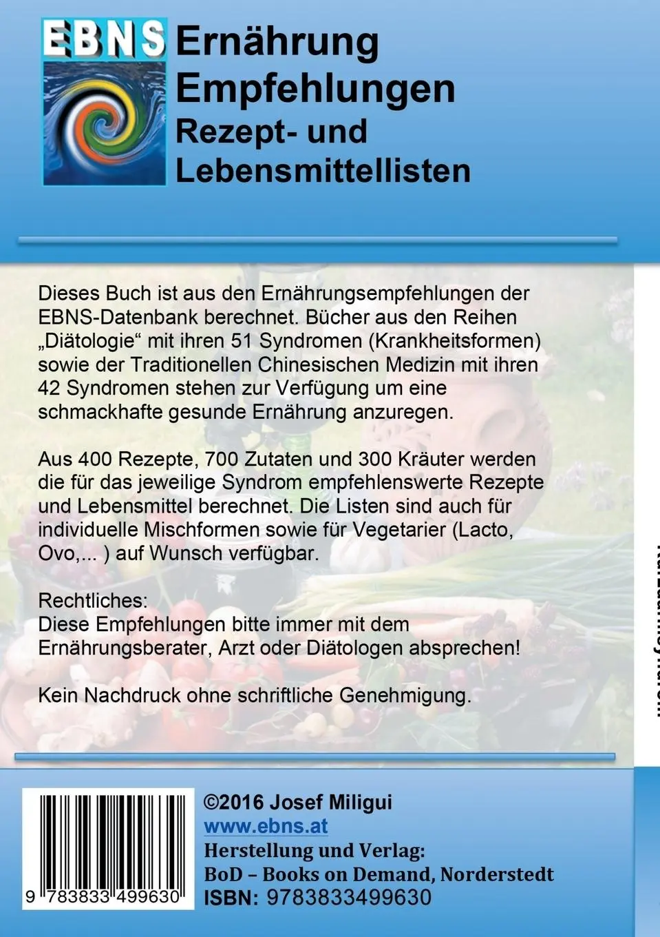 Rückseite: 9783833499630 | Ernährung bei Kurzdarmsyndrom | Josef Miligui | Taschenbuch | 80 S.