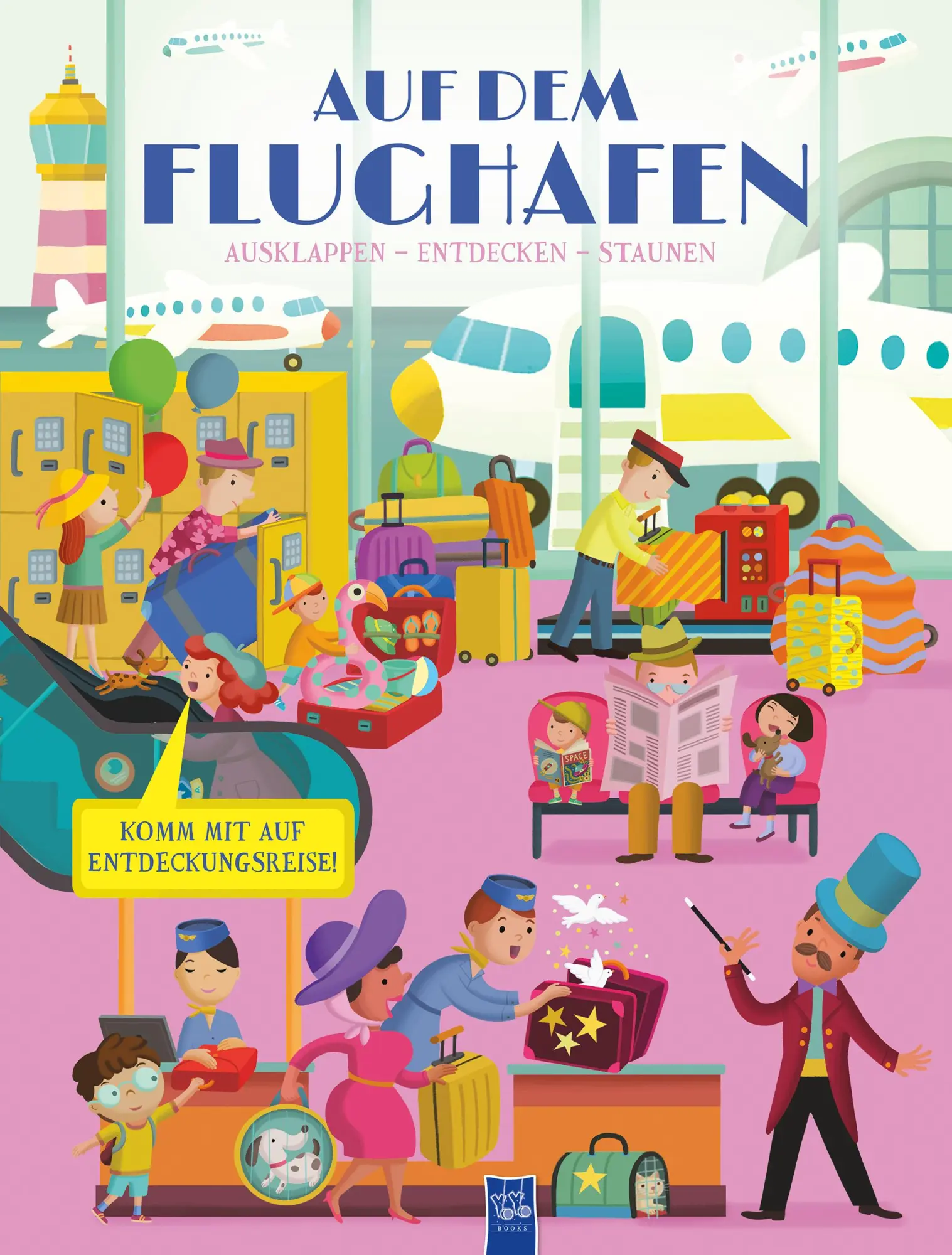 Cover: 9789464769630 | Ausklappen - Entdecken - Staunen: Auf dem Flughafen | Anja De Lombaert
