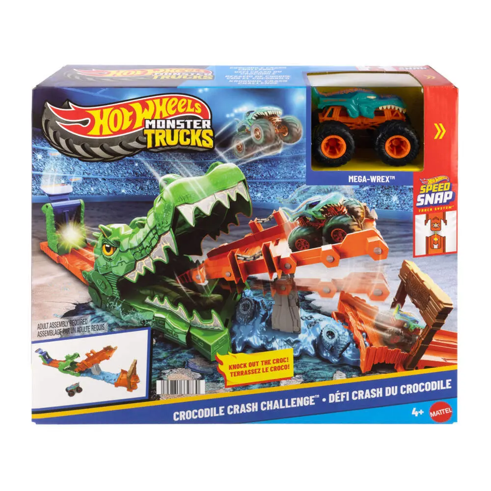 Cover: 194735339730 | Hot Wheels Monster Trucks Krokodil Crash Challenge | Fensterkarton