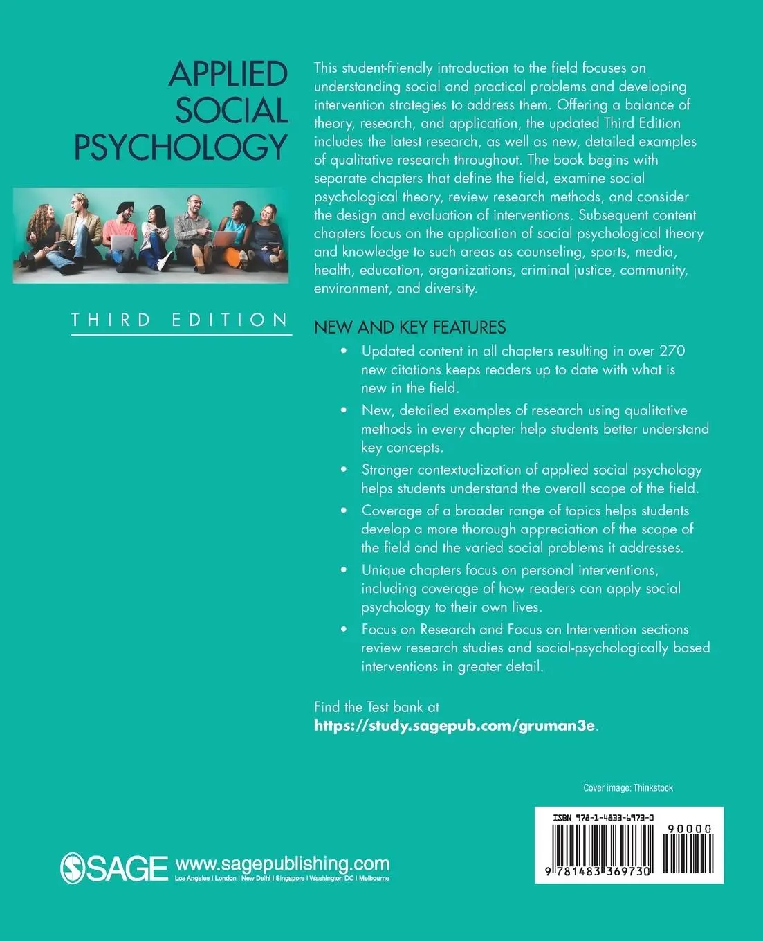 Rückseite: 9781483369730 | Applied Social Psychology | Jamie A. Gruman (u. a.) | Taschenbuch