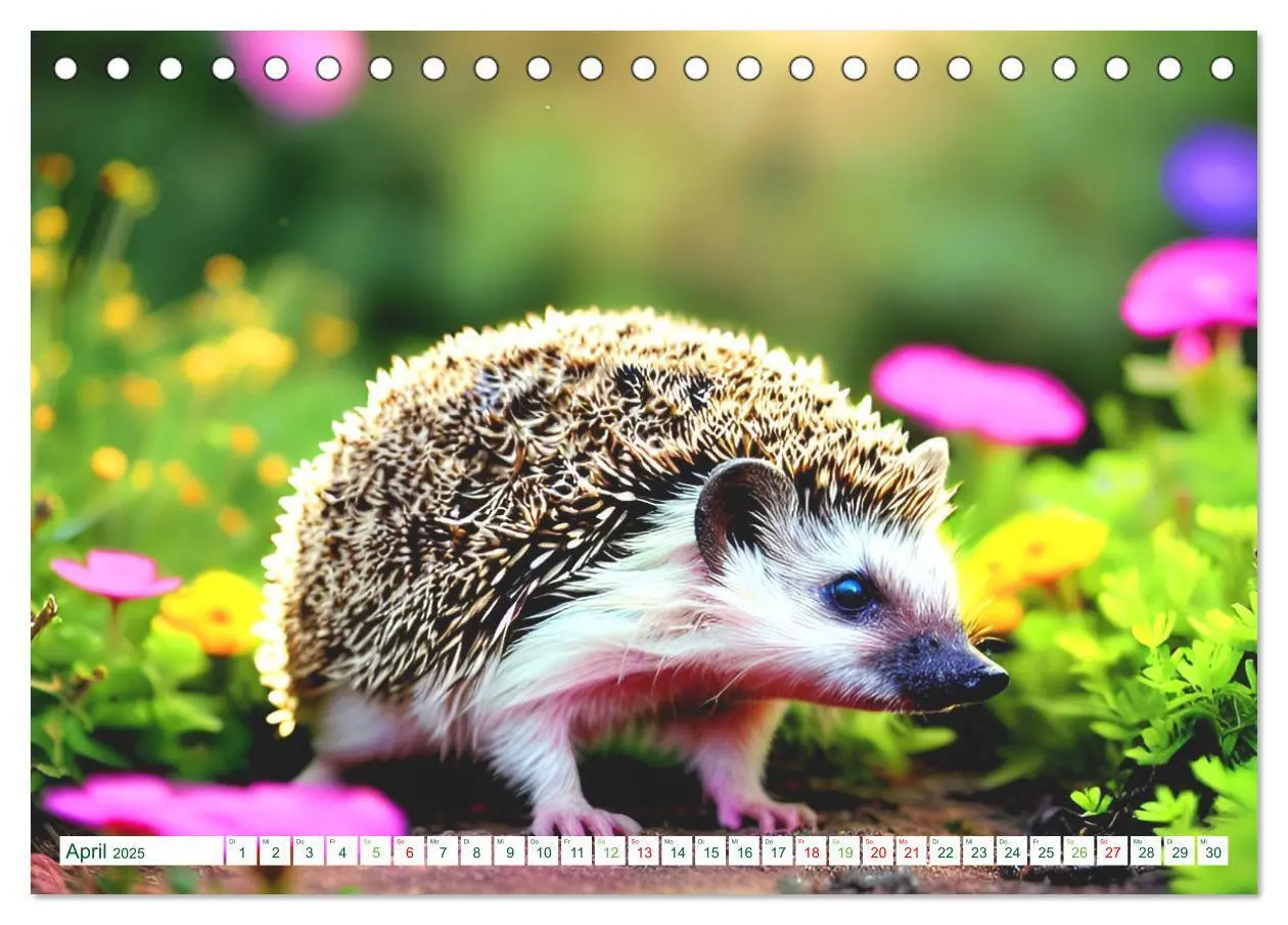Bild: 9783383869730 | Niedliche Igel (Tischkalender 2025 DIN A5 quer), CALVENDO...