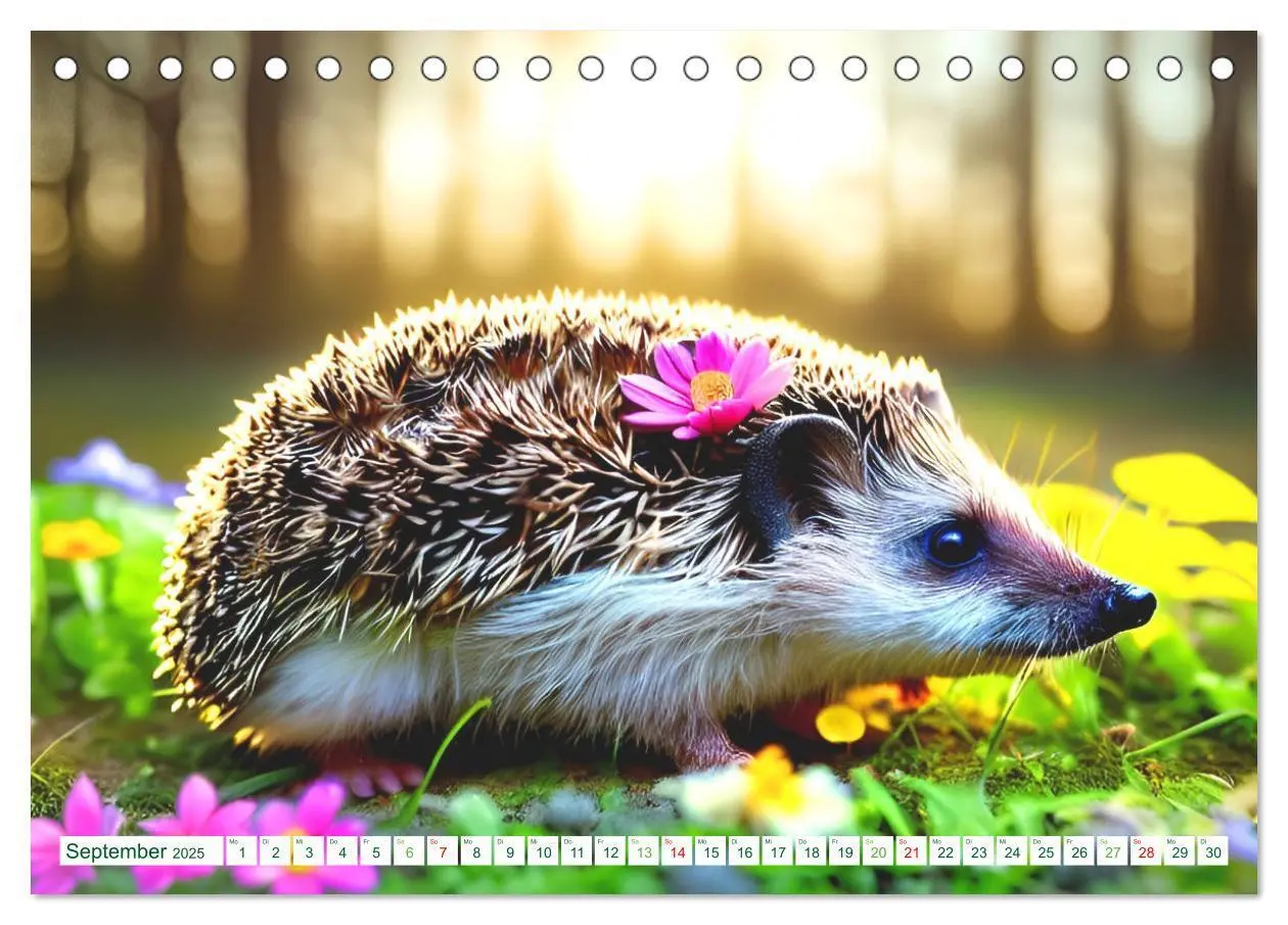 Bild: 9783383869730 | Niedliche Igel (Tischkalender 2025 DIN A5 quer), CALVENDO...