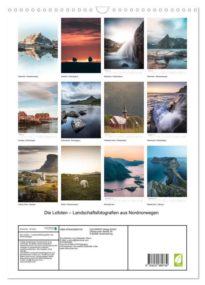 Bild: 9783435889730 | Die Lofoten - Landschaftsfotografien aus Nordnorwegen (Wandkalender...
