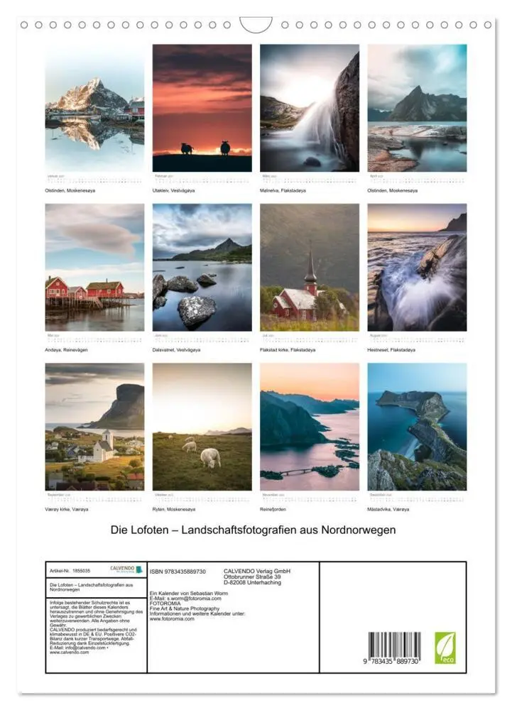 Bild: 9783435889730 | Die Lofoten - Landschaftsfotografien aus Nordnorwegen (Wandkalender...