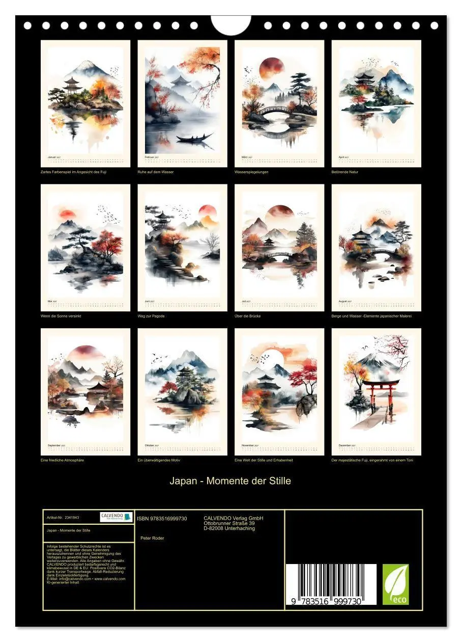 Bild: 9783516999730 | Japan - Momente der Stille (Wandkalender 2027 DIN A4 hoch),...
