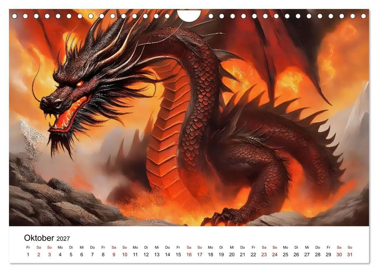 Bild: 9783569159730 | Drachen - Furchterregende und imposante Fabelwesen (Wandkalender...