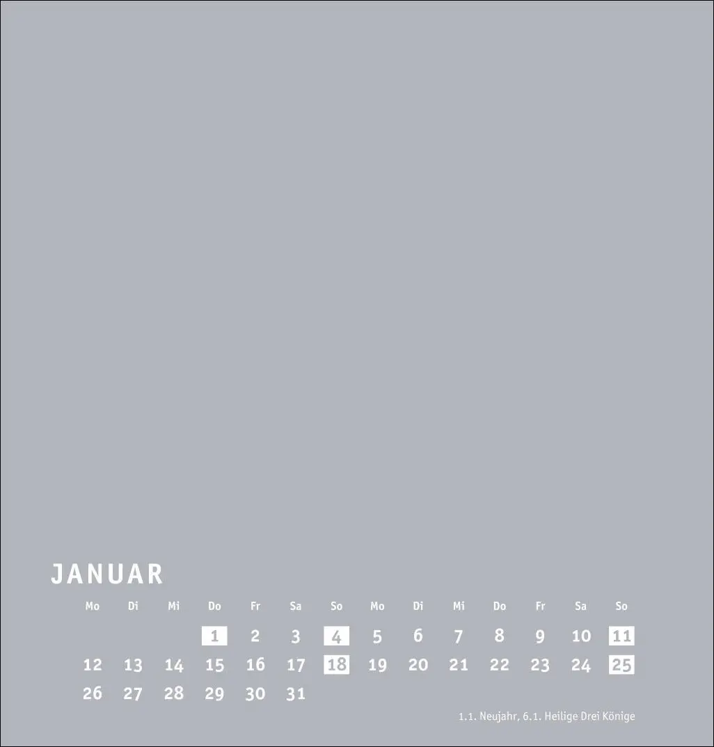 Bild: 9783756409730 | Premium-Bastelkalender silbergrau mittel 2026 | Heye | Kalender | 2026