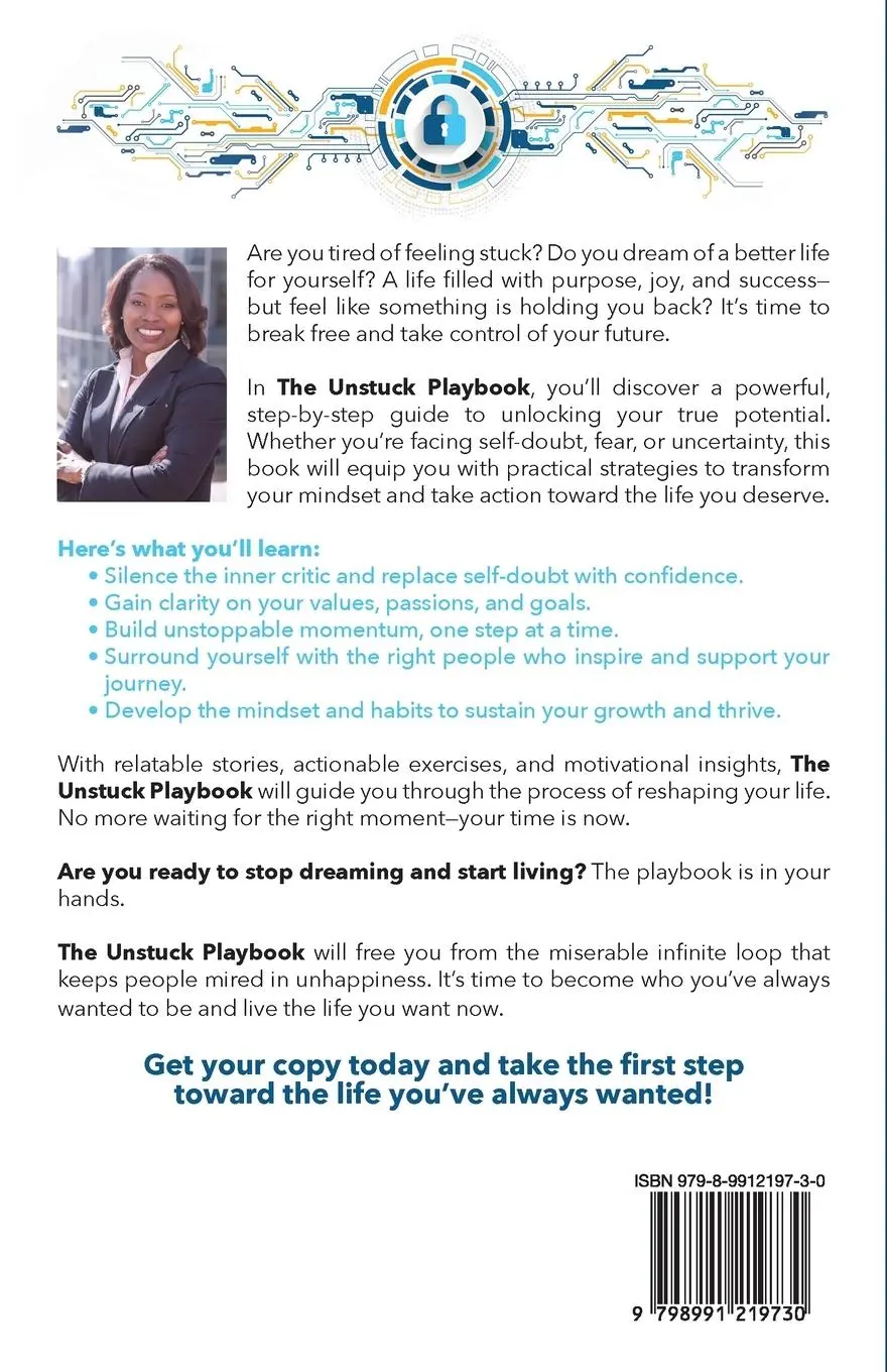 Rückseite: 9798991219730 | The Unstuck Playbook | Five Simple Steps to Live the Life You Want Now