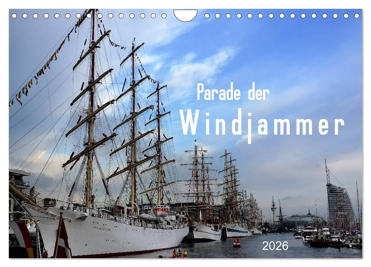 Cover: 9783457899830 | Parade der Windjammer - 2026 (Wandkalender 2026 DIN A4 quer),...