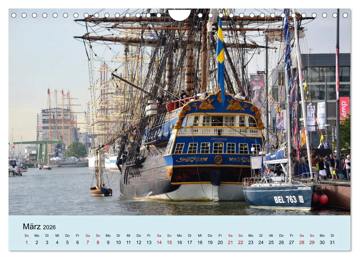 Bild: 9783457899830 | Parade der Windjammer - 2026 (Wandkalender 2026 DIN A4 quer),...