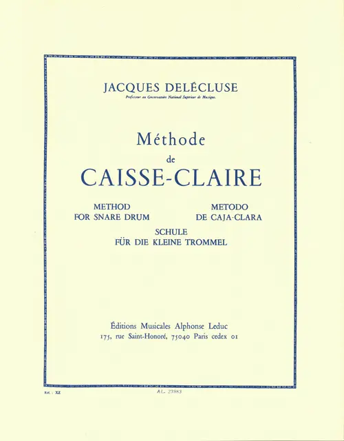 Cover: 9790046239830 | Méthode de caisse claire (fr/en/sp/dt) | Jacques Delécluse | Buch