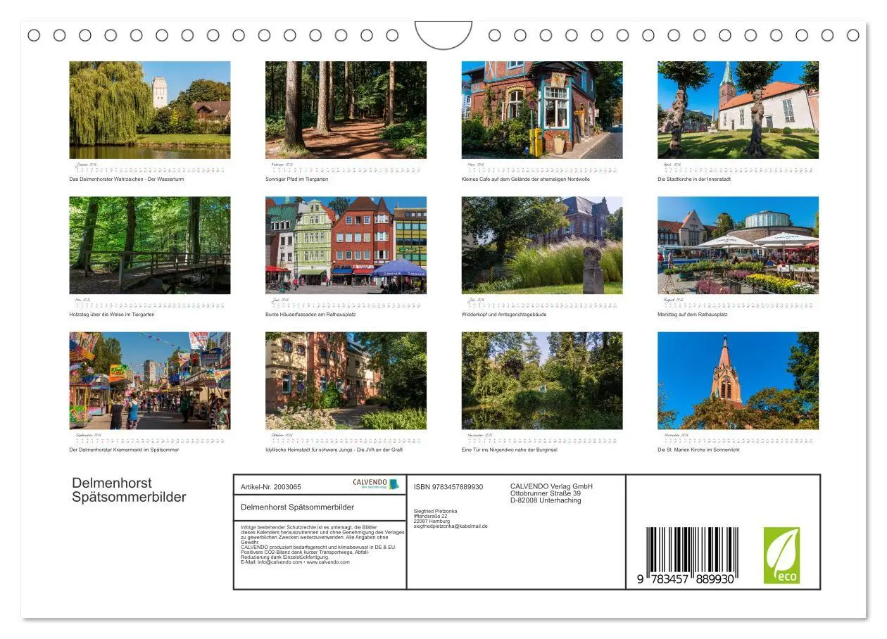 Bild: 9783457889930 | Delmenhorst Spätsommerbilder (Wandkalender 2026 DIN A4 quer),...