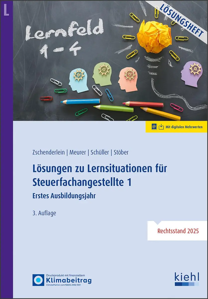 Cover: 9783470109930 | Lösungen zu Lernsituationen für Steuerfachangestellte 1 | Bundle Cover: 9783470109930 | Lösungen zu Lernsituationen für Steuerfachangestellte 1 | Bundle