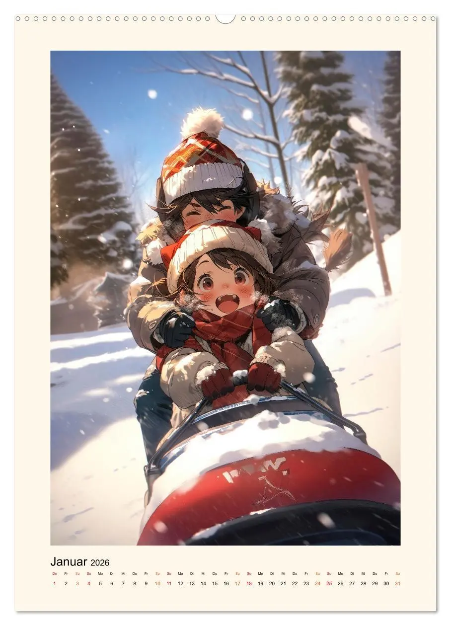 Bild: 9783516289930 | Manga Kinder - ein glückliches Jahr (Wandkalender 2026 DIN A2...