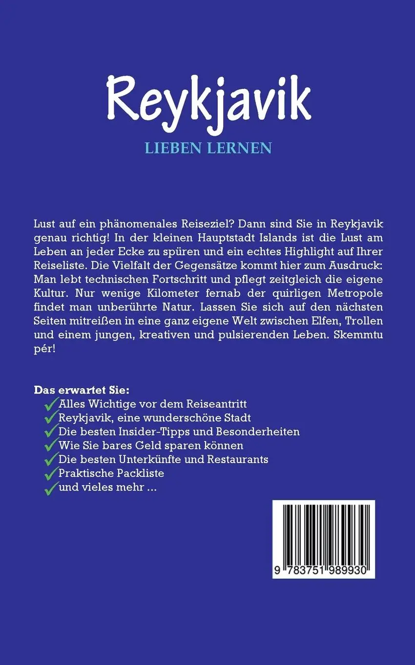 Rückseite: 9783751989930 | Reykjavík lieben lernen: Der perfekte Reiseführer für einen...