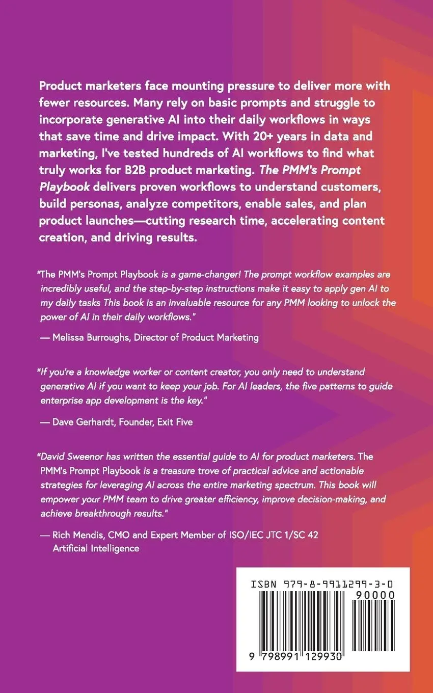 Rückseite: 9798991129930 | The PMM's Prompt Playbook | David E Sweenor | Taschenbuch | Englisch