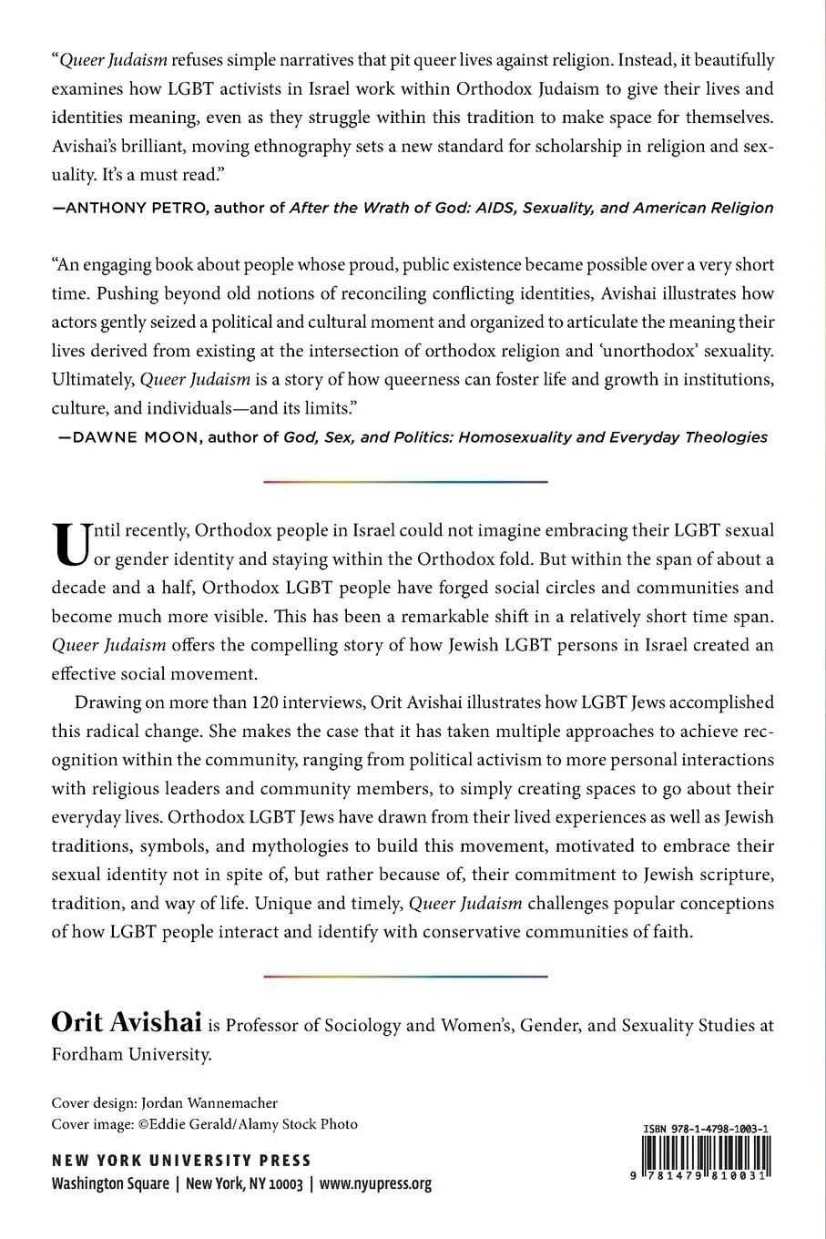 Rückseite: 9781479810031 | Queer Judaism | Orit Avishai | Taschenbuch | Englisch | 2023
