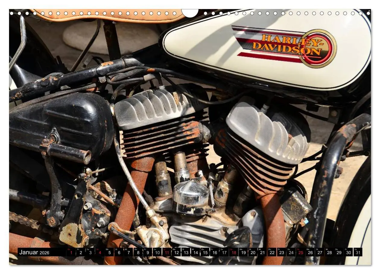 Bild: 9783516090031 | Harley Davidson WLA 750 (Wandkalender 2026 DIN A3 quer), CALVENDO...