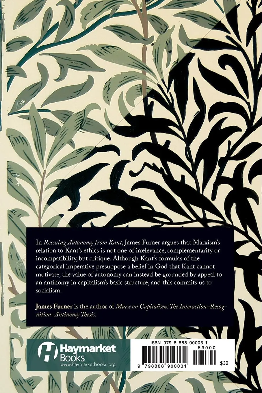 Rückseite: 9798888900031 | Rescuing Autonomy from Kant | A Marxist Critique of Kant's Ethics