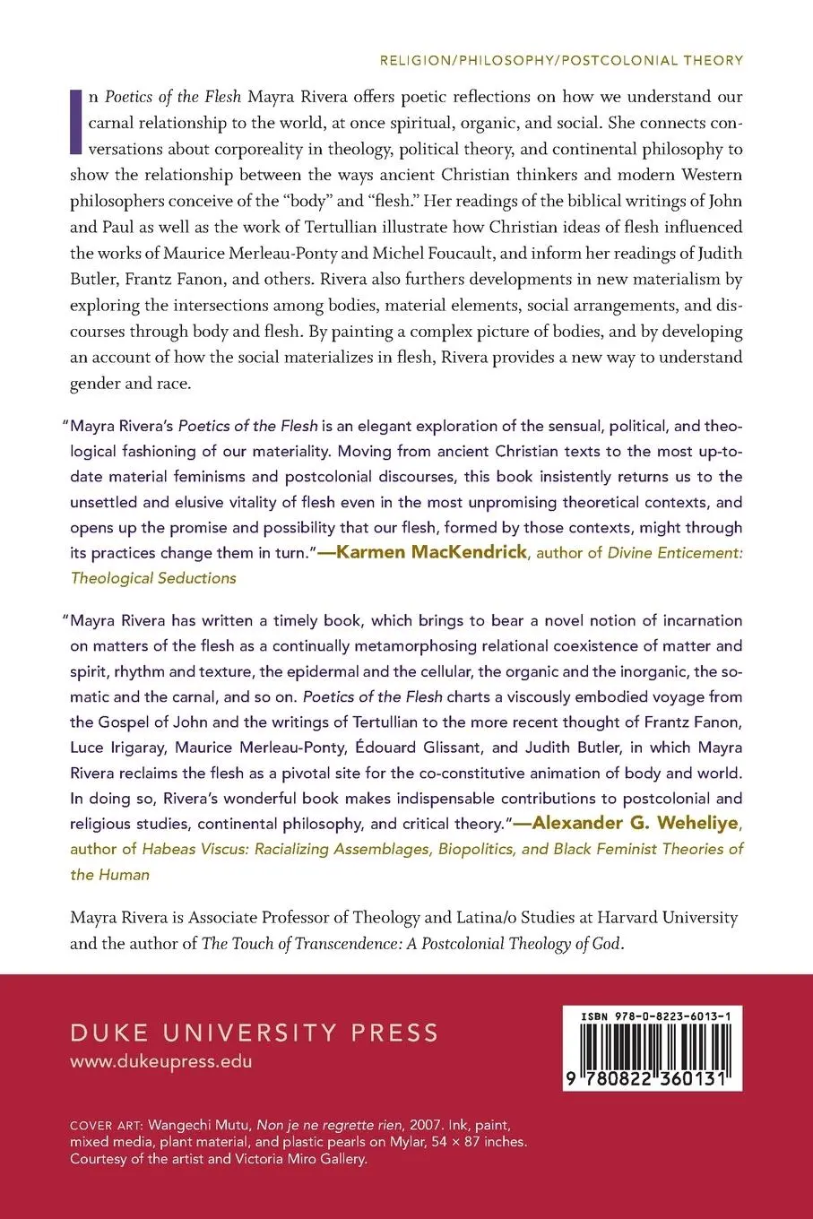 Rückseite: 9780822360131 | Poetics of the Flesh | Mayra Rivera | Taschenbuch | Englisch | 2015