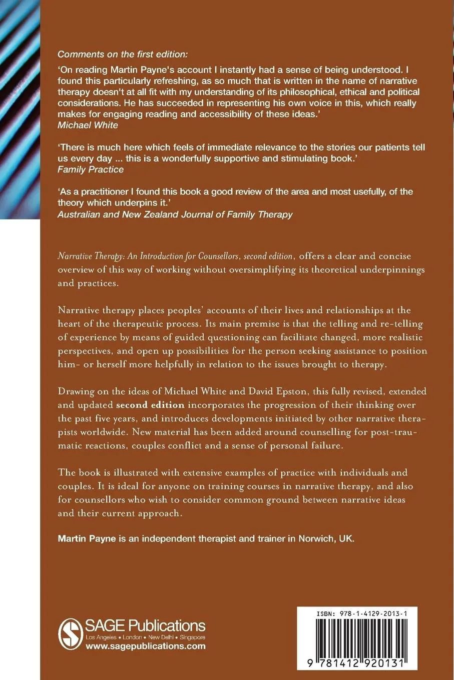 Rückseite: 9781412920131 | Narrative Therapy | Martin Payne | Taschenbuch | Englisch | 2006