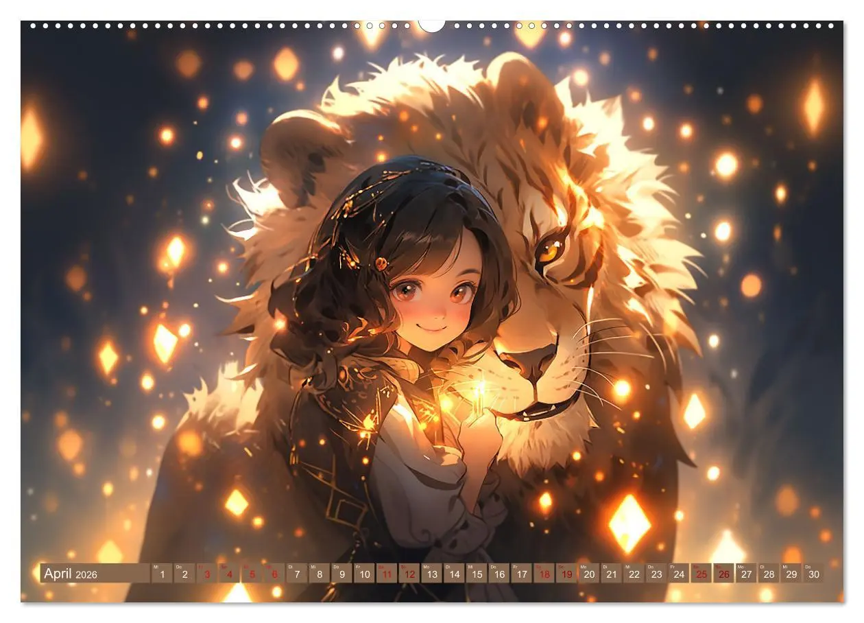 Bild: 9783457510131 | Manga Tierliebe (Wandkalender 2026 DIN A2 quer), CALVENDO...