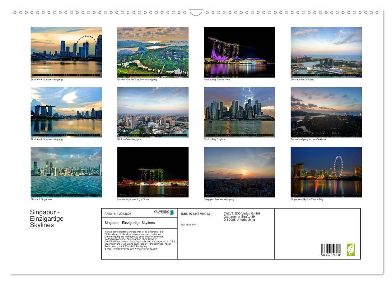 Bild: 9783457990131 | Singapur - Einzigartige Skylines (Wandkalender 2026 DIN A2 quer),...