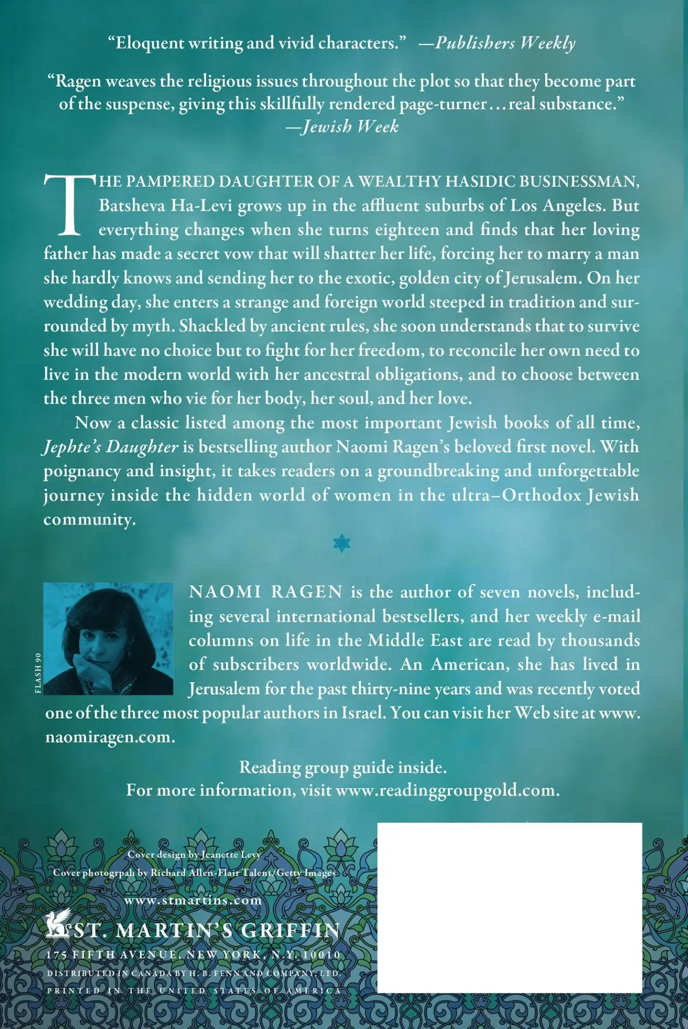 Rückseite: 9780312570231 | Jephte's Daughter | Naomi Ragen | Taschenbuch | Englisch | 2010