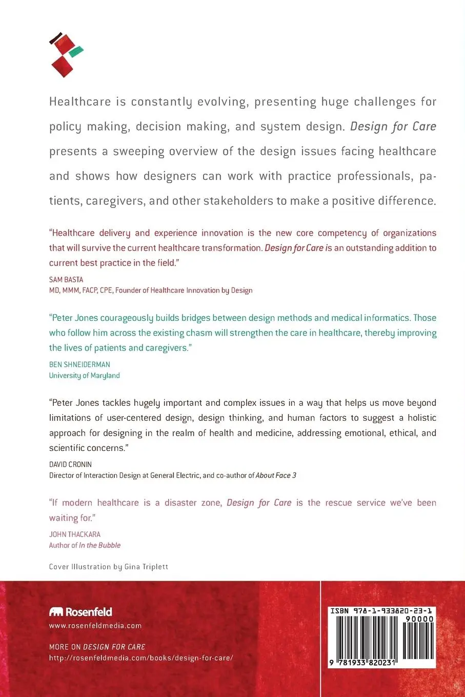 Rückseite: 9781933820231 | Design for Care | Innovating Healthcare Experience | Peter Jones