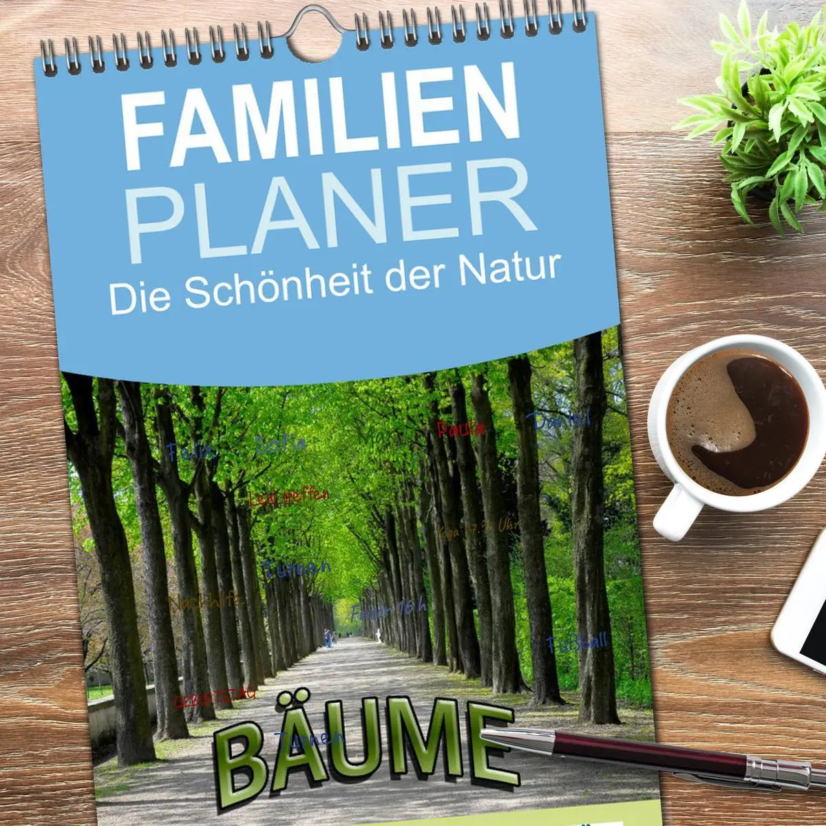 Bild: 9783516520231 | Familienplaner 2026 - Bäume 2026 mit 5 Spalten (Wandkalender, 21 x...