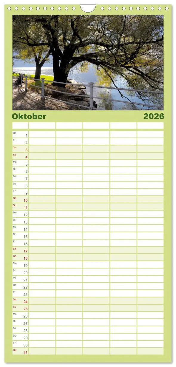 Bild: 9783516520231 | Familienplaner 2026 - Bäume 2026 mit 5 Spalten (Wandkalender, 21 x...