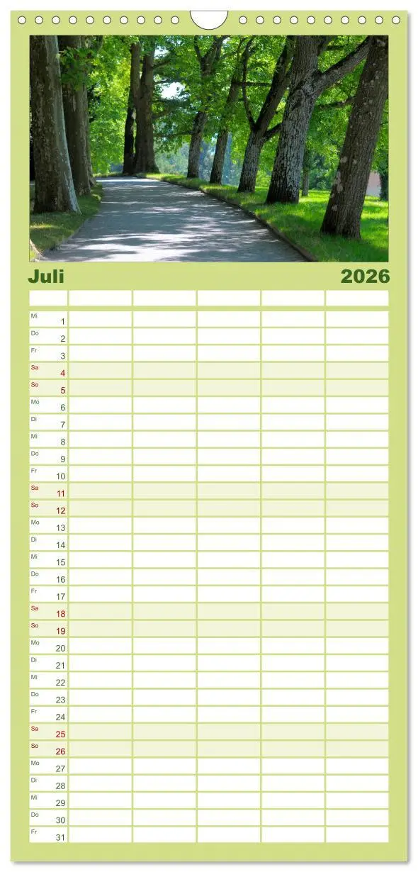 Bild: 9783516520231 | Familienplaner 2026 - Bäume 2026 mit 5 Spalten (Wandkalender, 21 x...