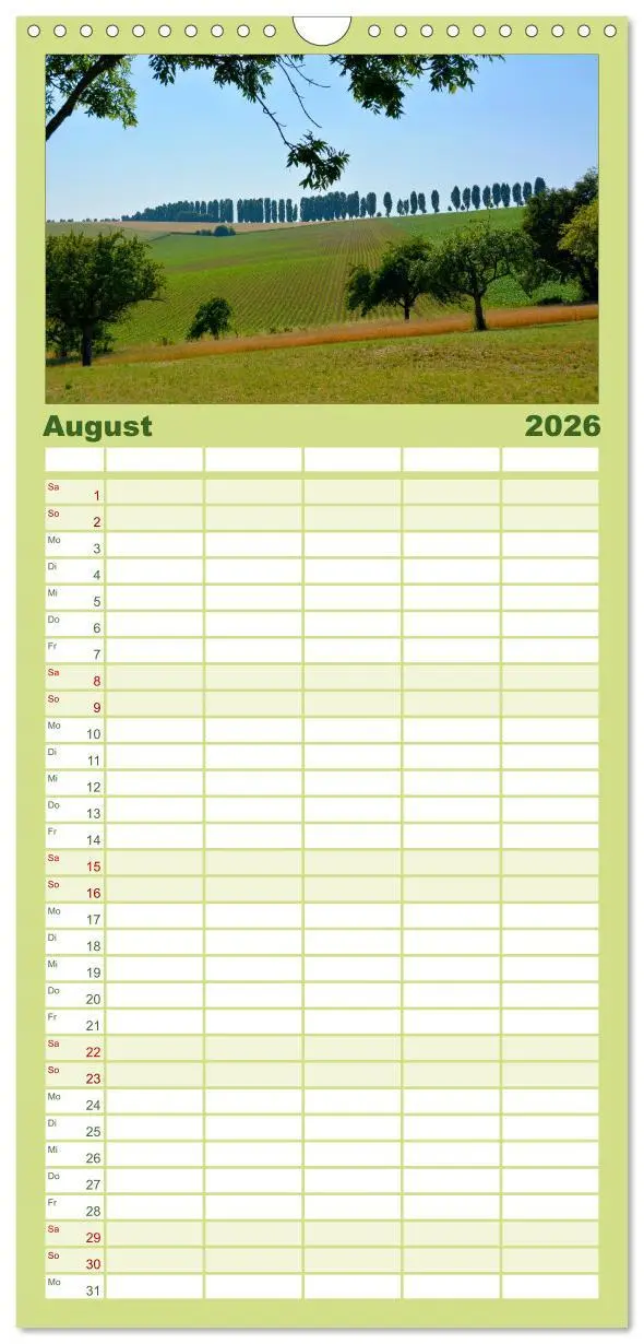 Bild: 9783516520231 | Familienplaner 2026 - Bäume 2026 mit 5 Spalten (Wandkalender, 21 x...