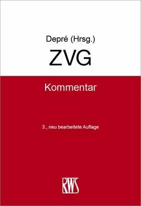 Cover: 9783814510231 | ZVG | Peter Depré | Taschenbuch | RWS-Kommentar | XIV | Deutsch | 2024
