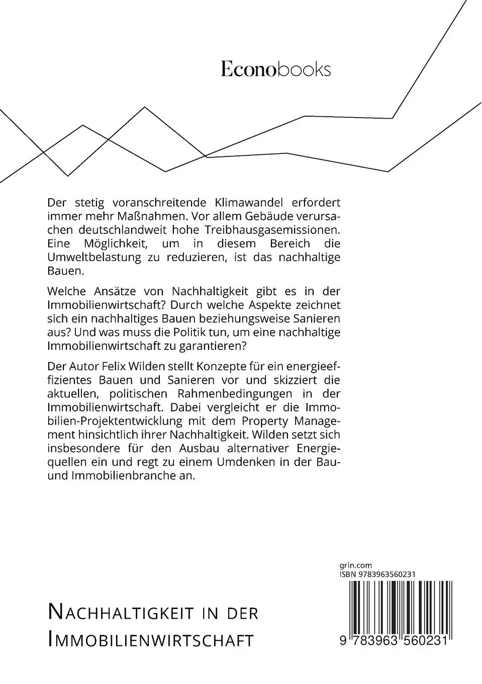 Rückseite: 9783963560231 | Nachhaltigkeit in der Immobilienwirtschaft. Welche Möglichkeiten...