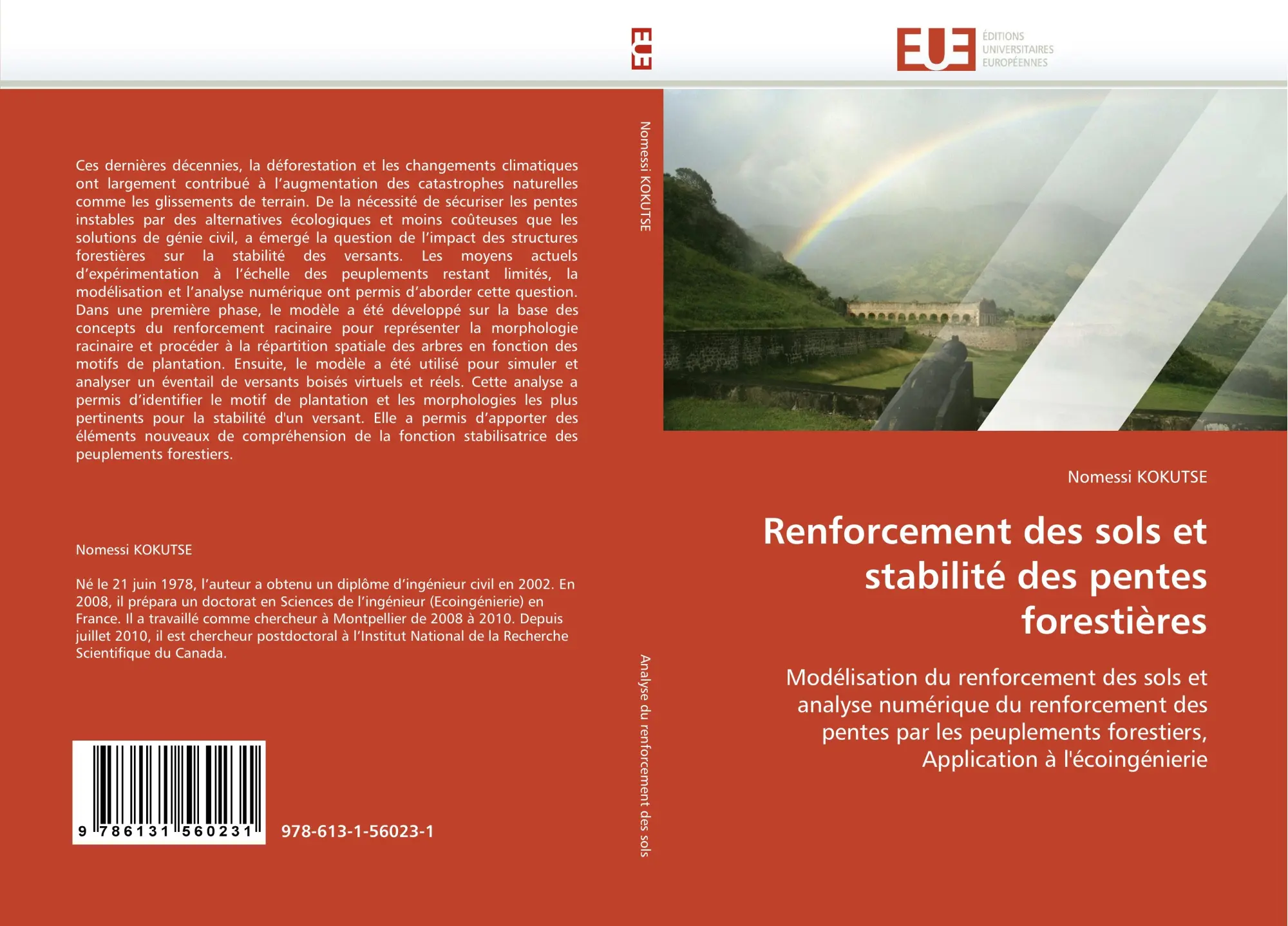 Cover: 9786131560231 | Renforcement des sols et stabilité des pentes forestières | Kokutse