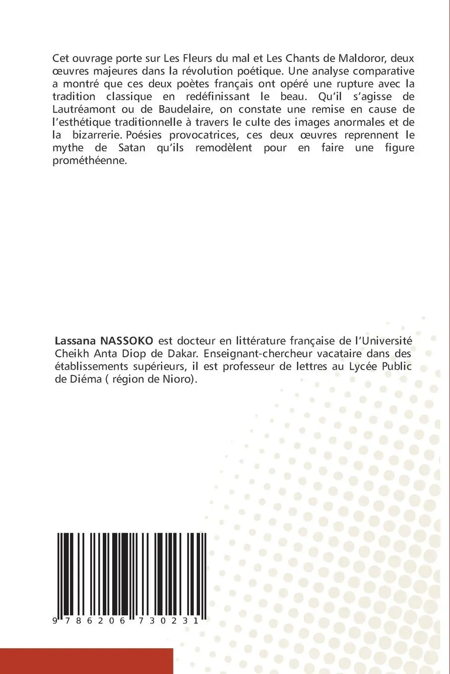 Rückseite: 9786206730231 | Révolution esthétique chez Baudelaire et Lautréamont | Lassana Nassoko