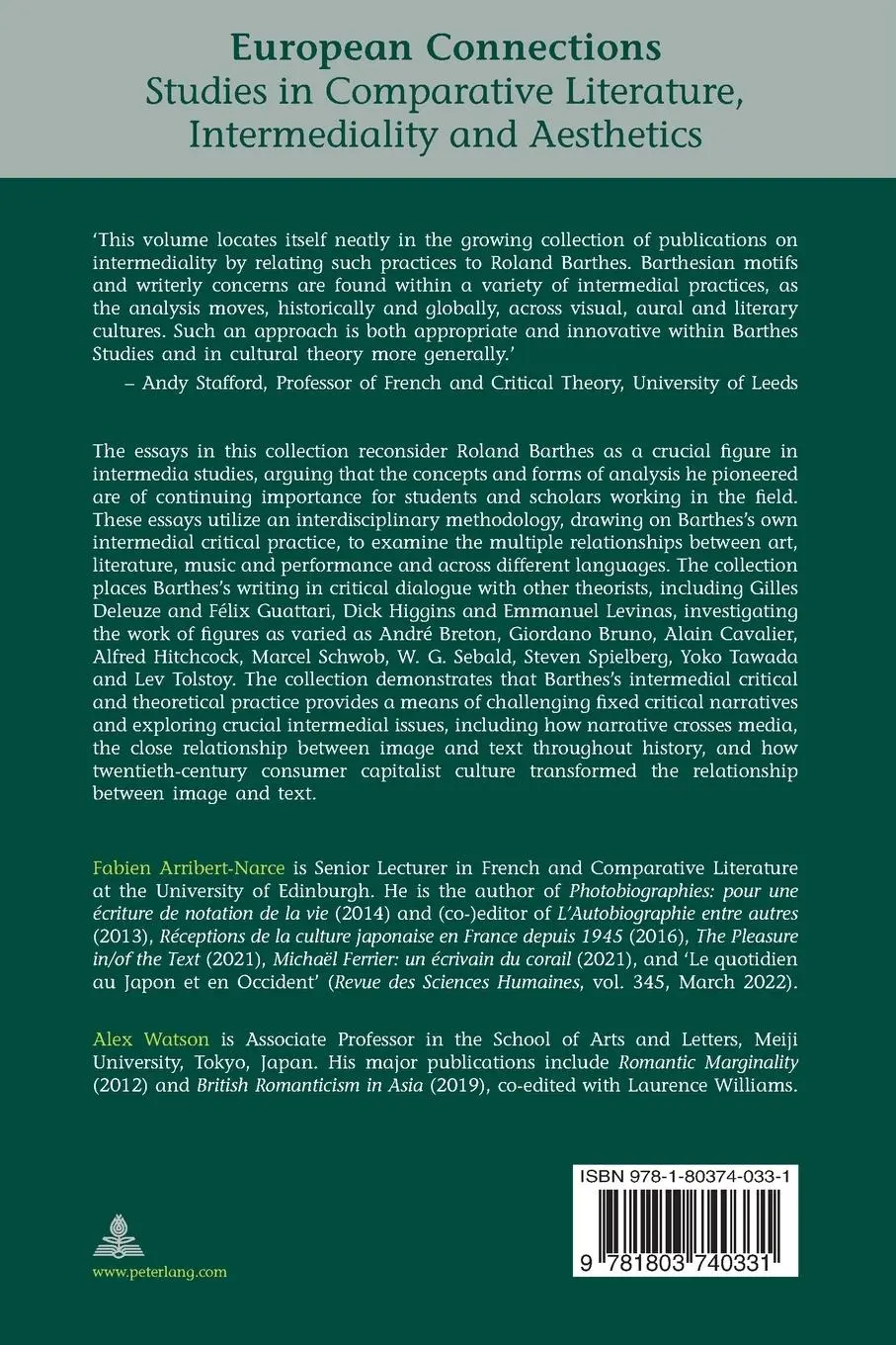 Rückseite: 9781803740331 | Intermedial Encounters Between Image, Music and Text | Taschenbuch
