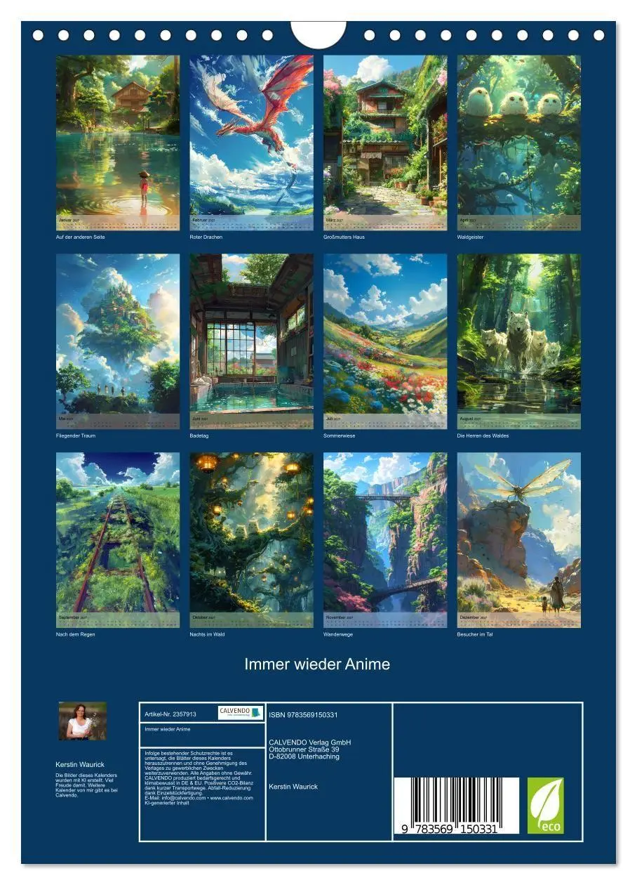 Bild: 9783569150331 | Immer wieder Anime (Wandkalender 2027 DIN A4 hoch), CALVENDO...