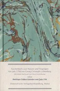 Cover: 9783871620331 | Taschenbuch zum Nutzen und Vergnügen fürs Jahr 1794 | Lichtenberg